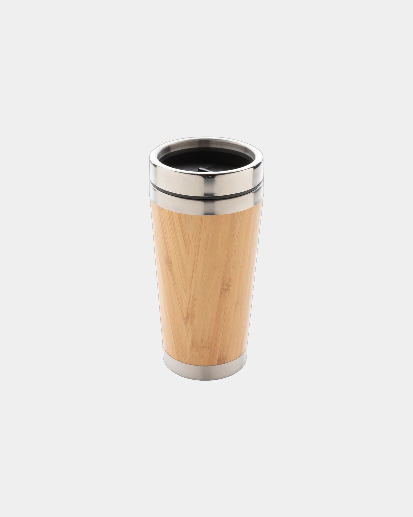 Mug double paroi en bambou à personnaliser - Marron