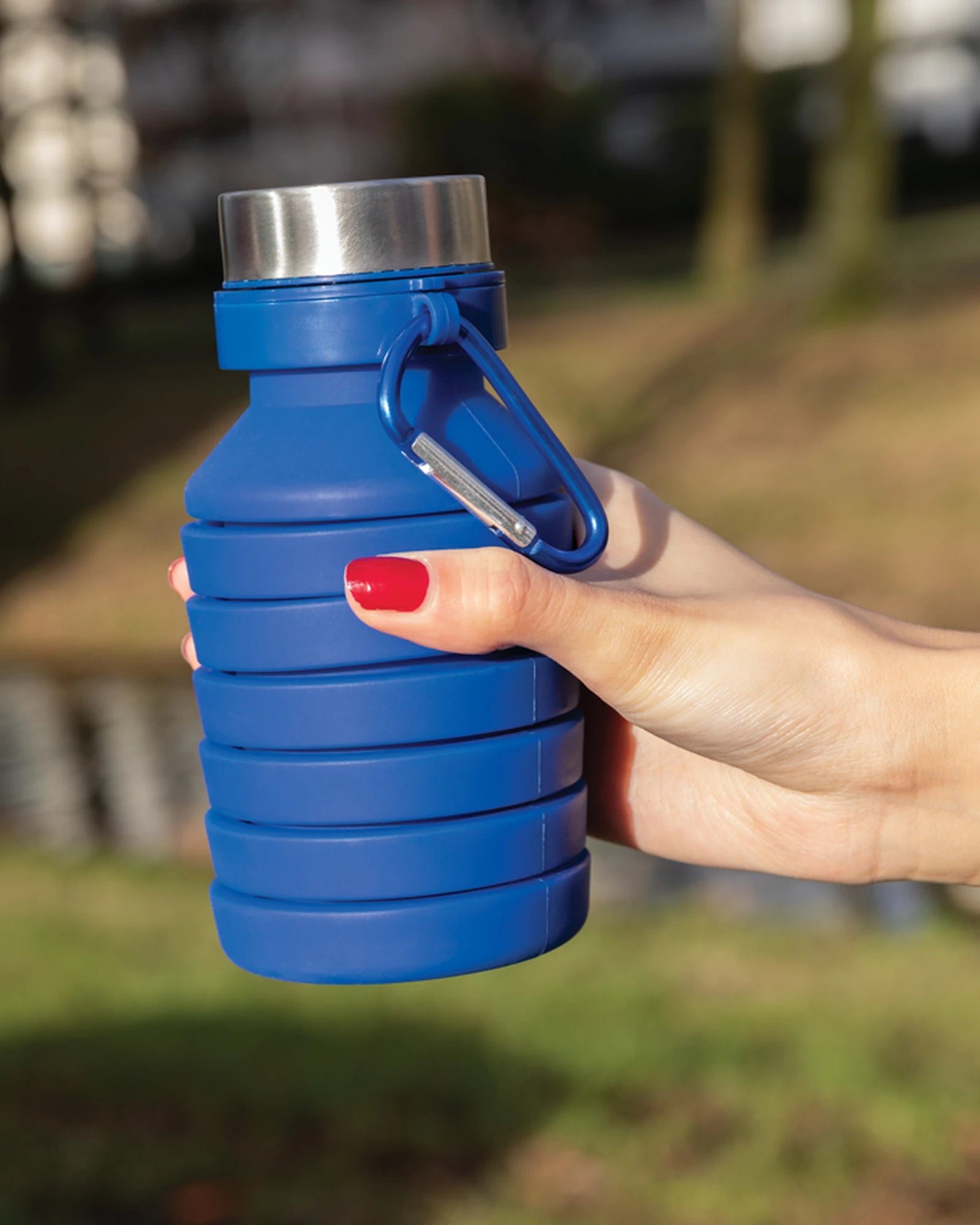 Bouteille silicone pliable étanche 550ml à personnaliser - 11