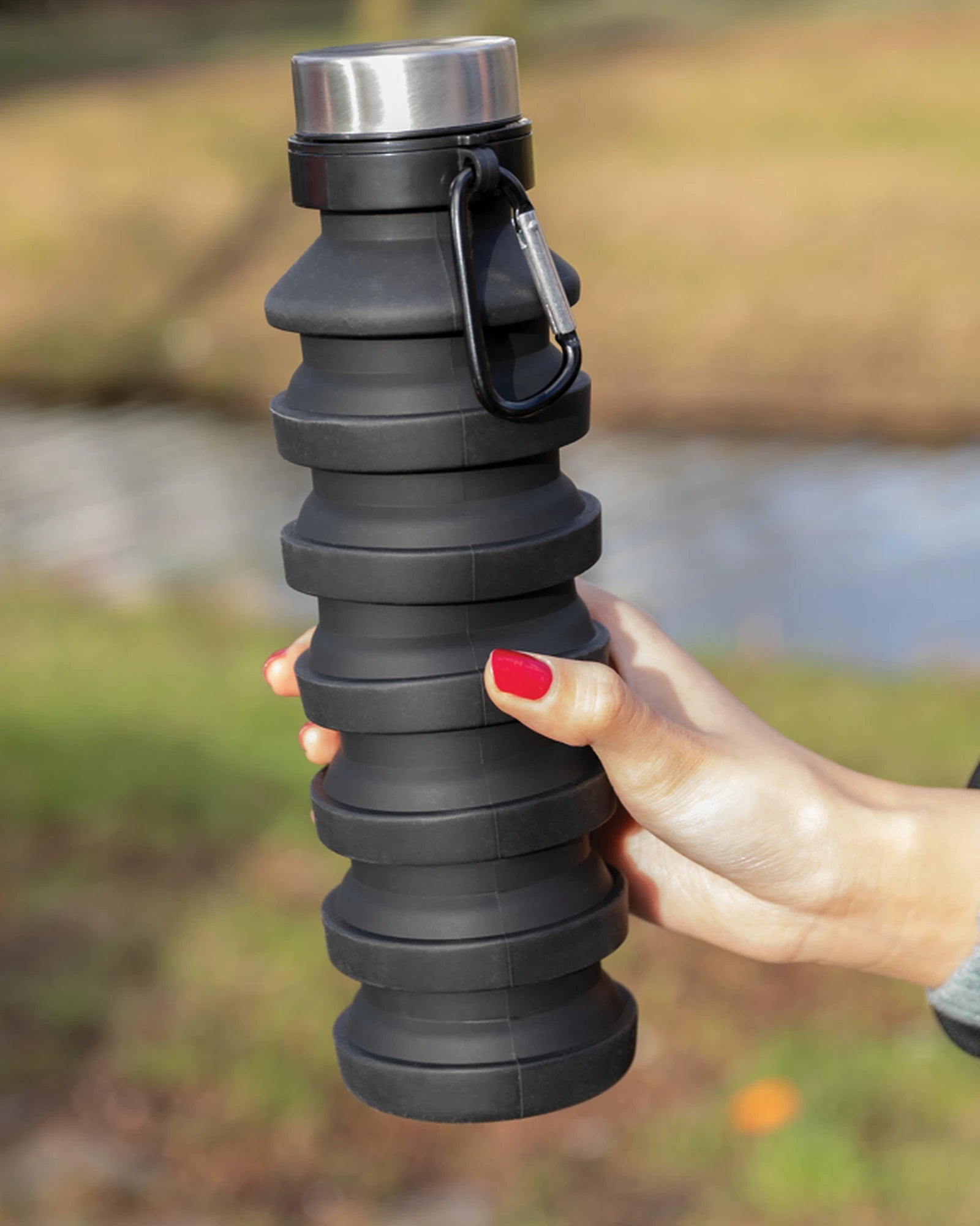 Bouteille silicone pliable étanche 550ml à personnaliser - 6