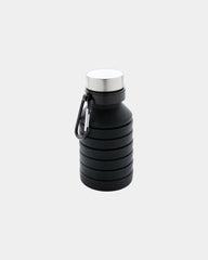 Bouteille silicone pliable étanche 550ml à personnaliser - Noir