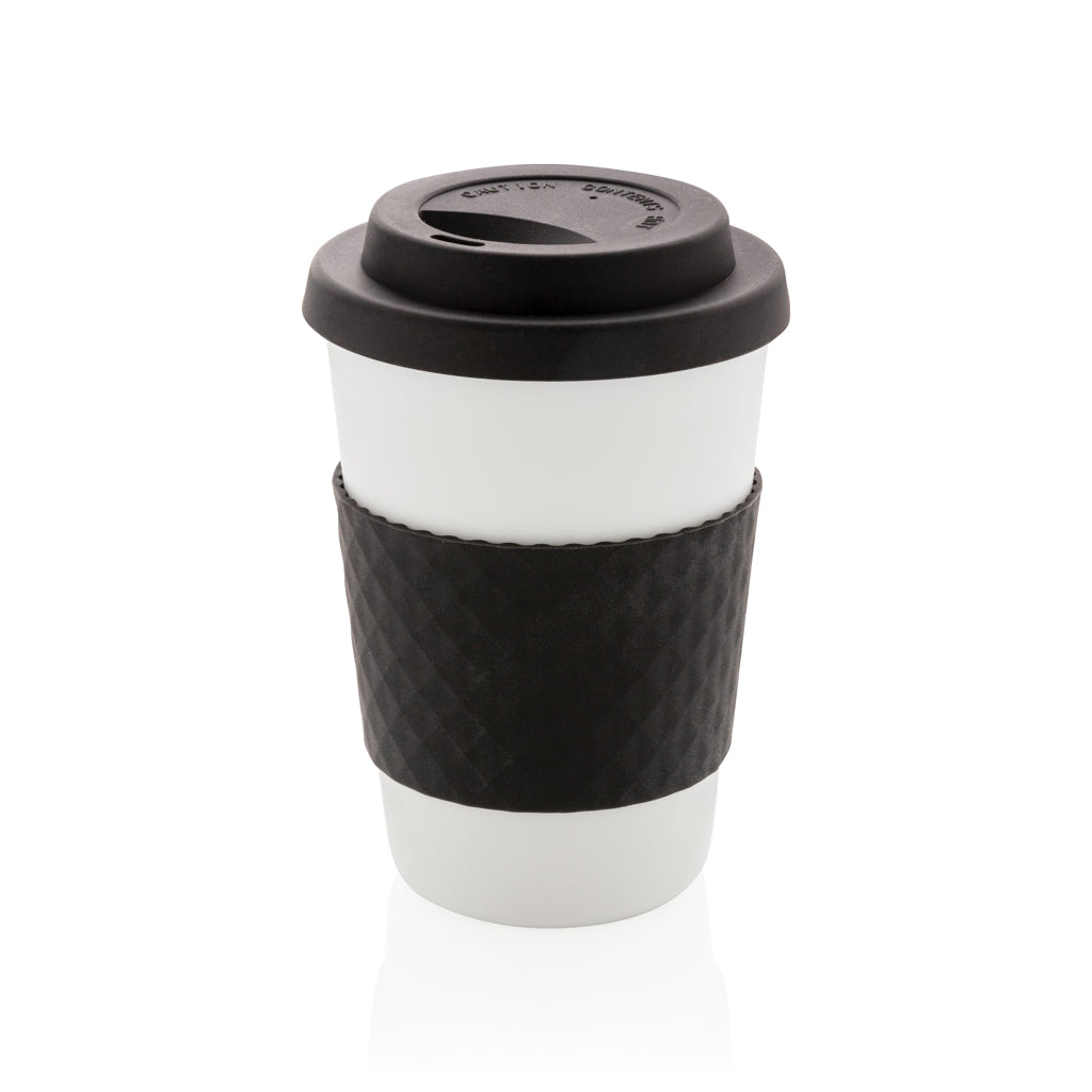 Mug réutilisable PP 270ml à personnaliser - Noir