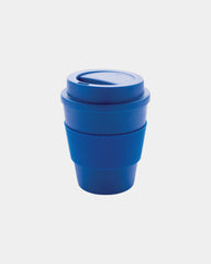 Mug PP recyclable 350ml avec couvercle à vis à personnaliser - Bleu