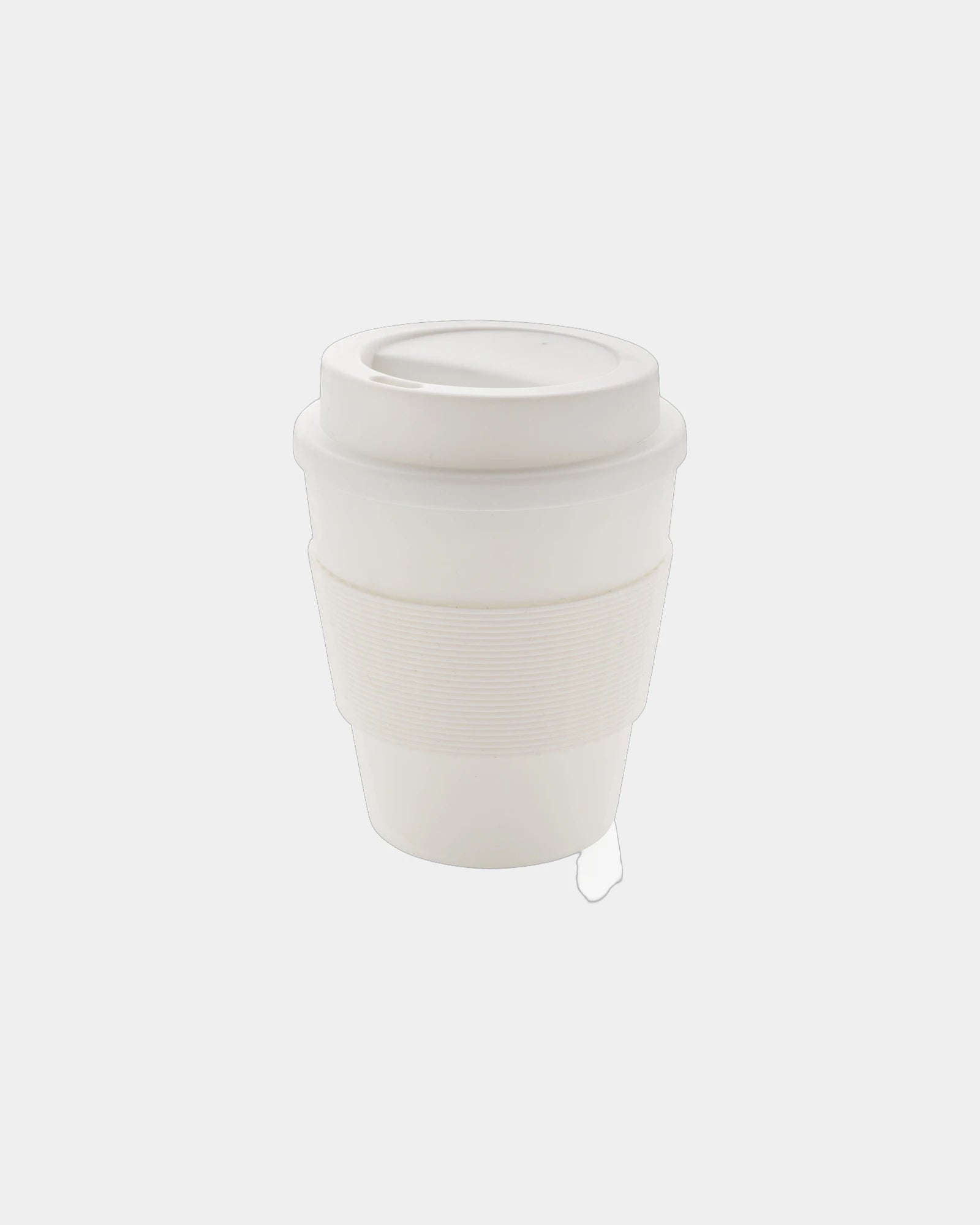 Mug PP recyclable 350ml avec couvercle à vis à personnaliser - Blanc
