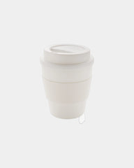 Mug PP recyclable 350ml avec couvercle à vis à personnaliser - Blanc