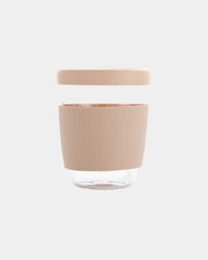 Verre 360ml borosilicaté avec couvercle à personnaliser