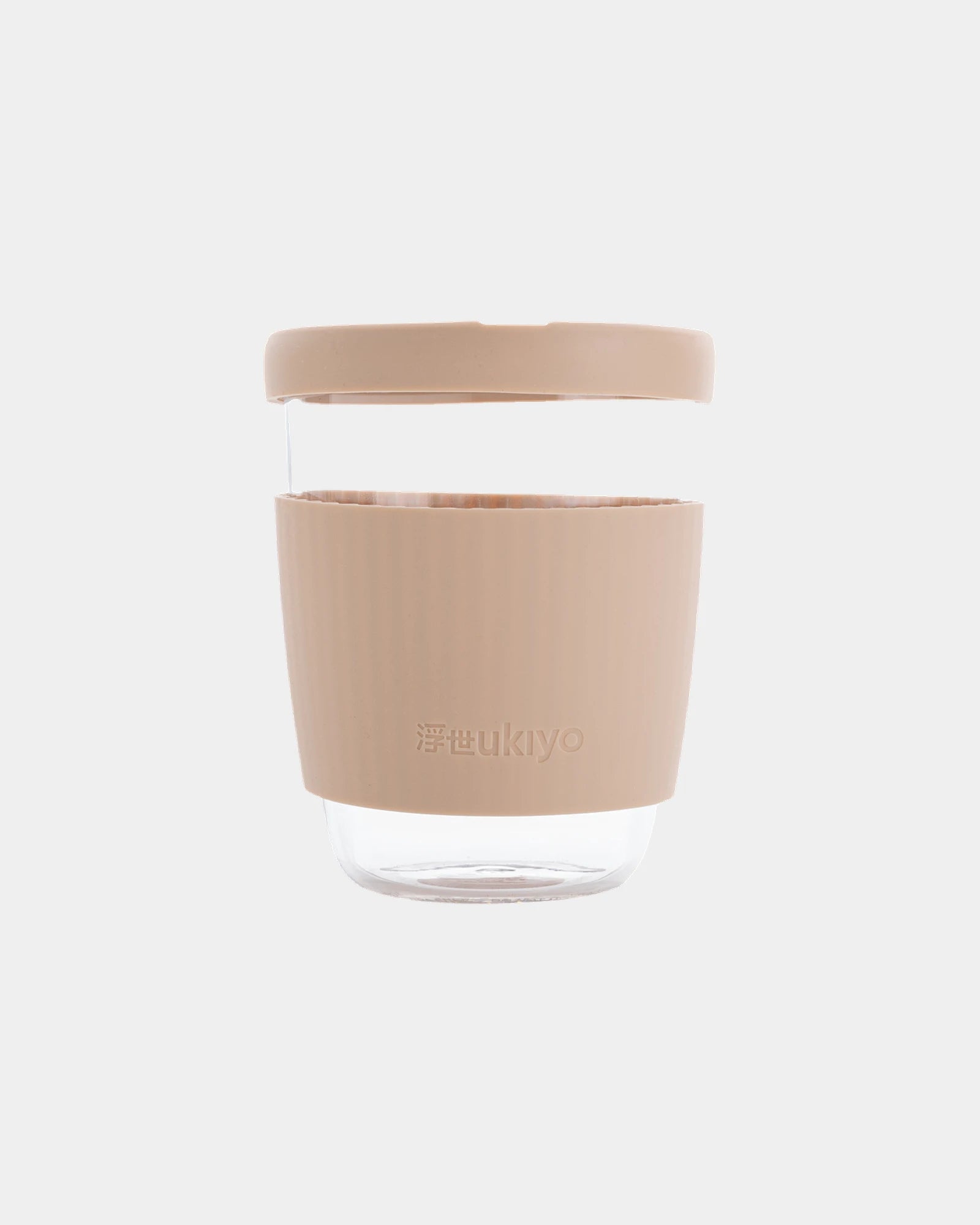 Verre 360ml borosilicaté avec couvercle à personnaliser