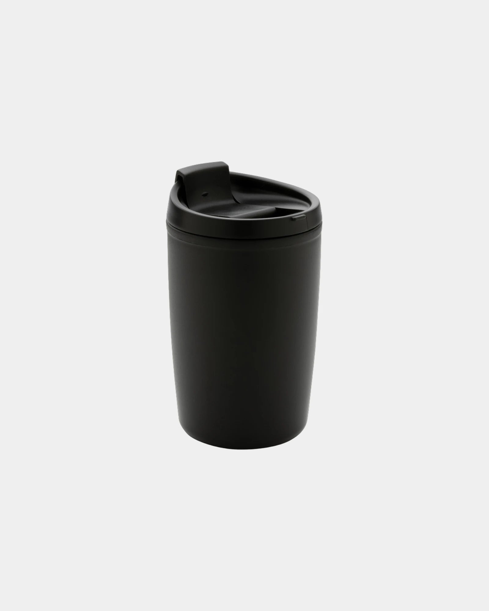 Mug PP recyclé GRS avec couvercle à bascule à personnaliser - Noir