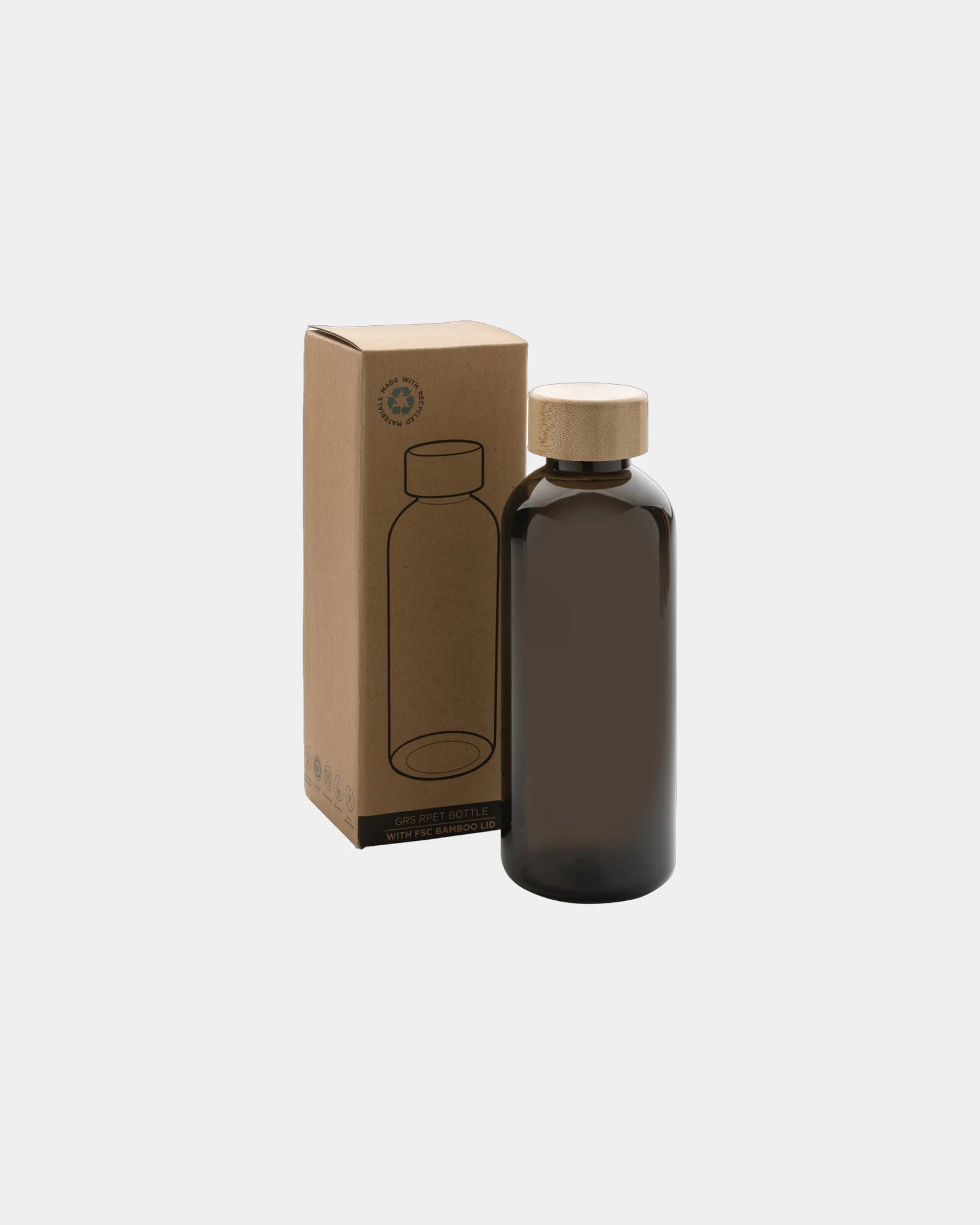 Bouteille rPET 600ml avec couvercle en bambou à personnaliser - 13