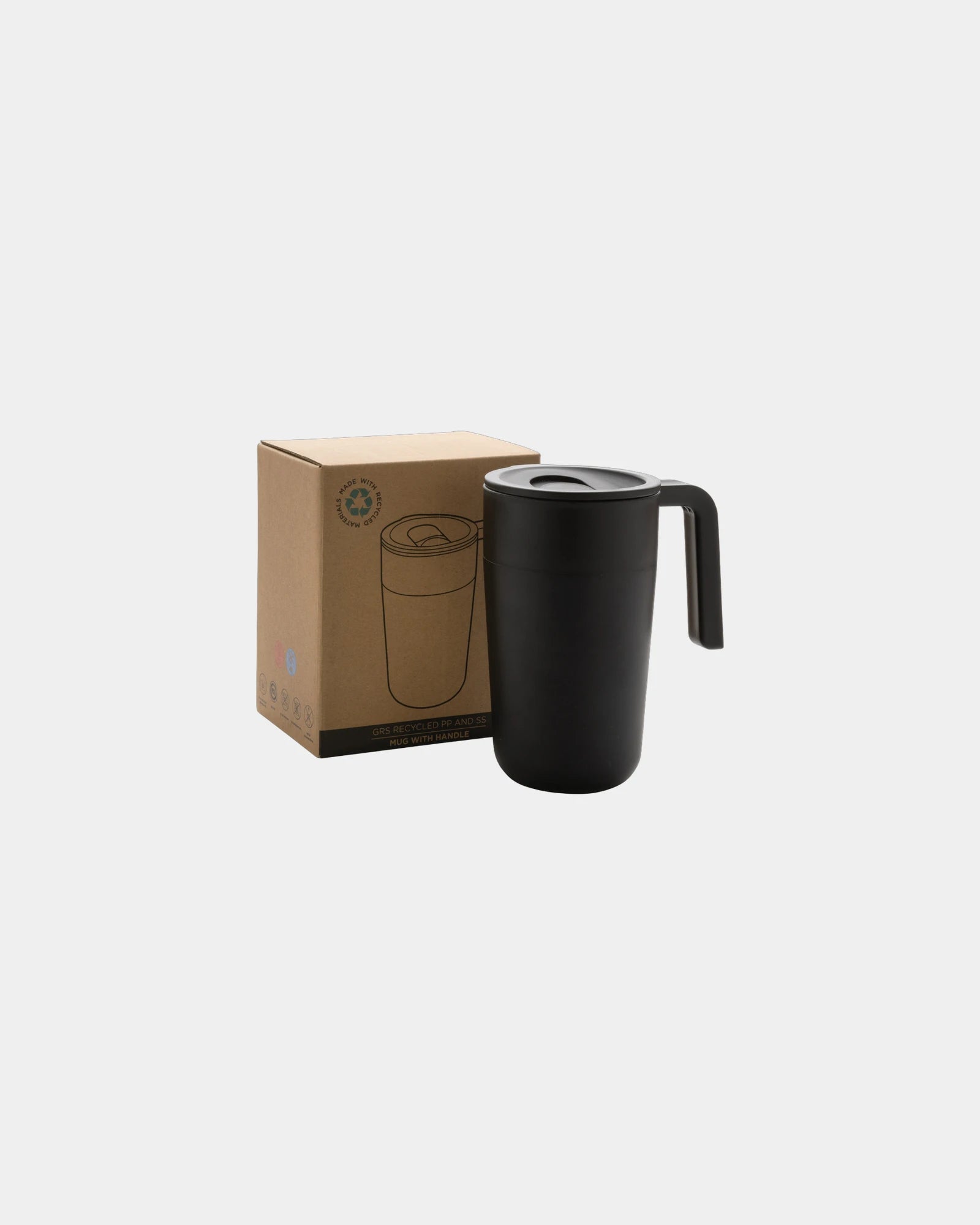 Tasse en acier inoxydable et PP recyclé GRS à personnaliser - 1