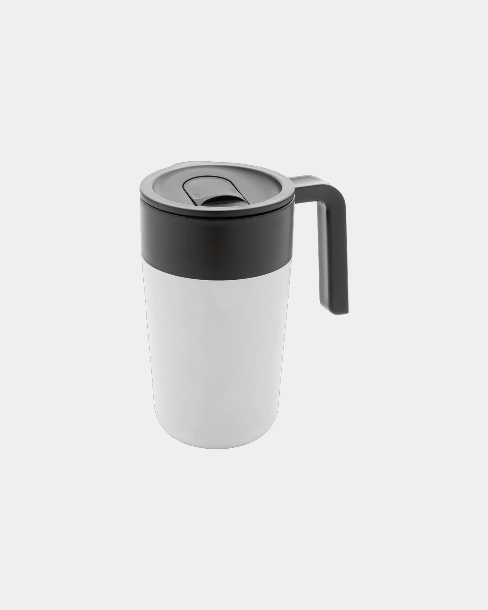 Tasse en acier inoxydable et PP recyclé GRS à personnaliser - Blanc