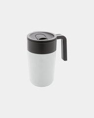 Tasse en acier inoxydable et PP recyclé GRS à personnaliser - Blanc