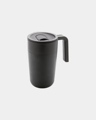 Tasse en acier inoxydable et PP recyclé GRS à personnaliser - Noir