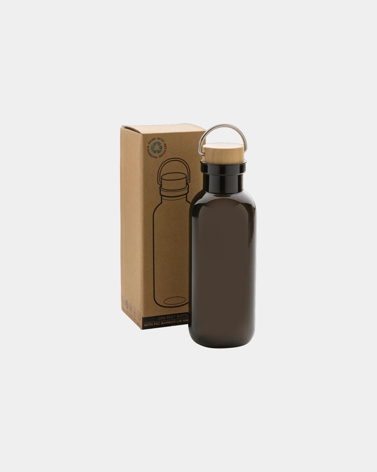 Bouteille rPET 680ml avec couvercle en bambou à personnaliser - 10