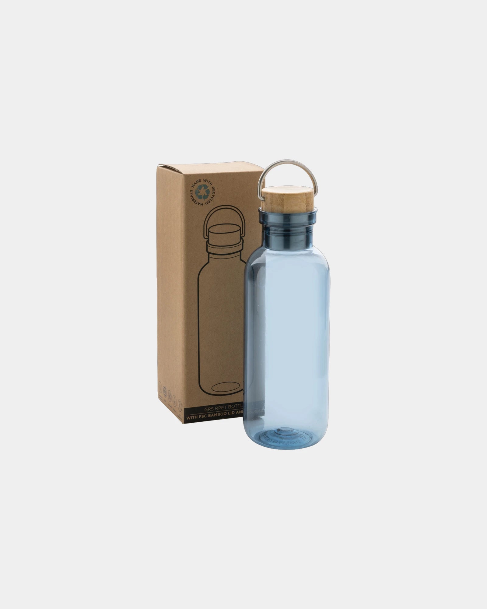 Bouteille rPET 680ml avec couvercle en bambou à personnaliser - 18