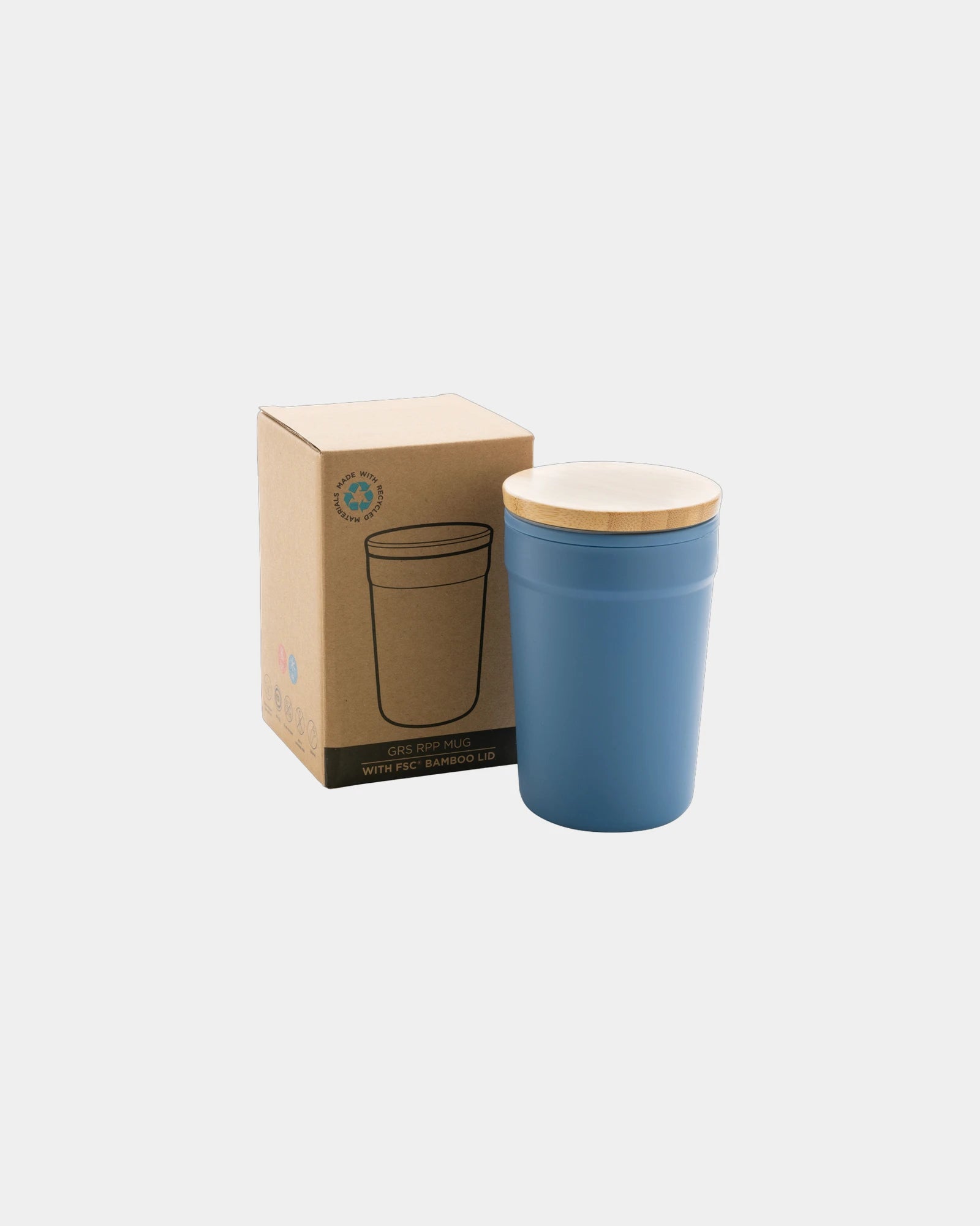 Mug 300ml PP recyclé GRS avec couvercle en bambou à personnaliser - 6