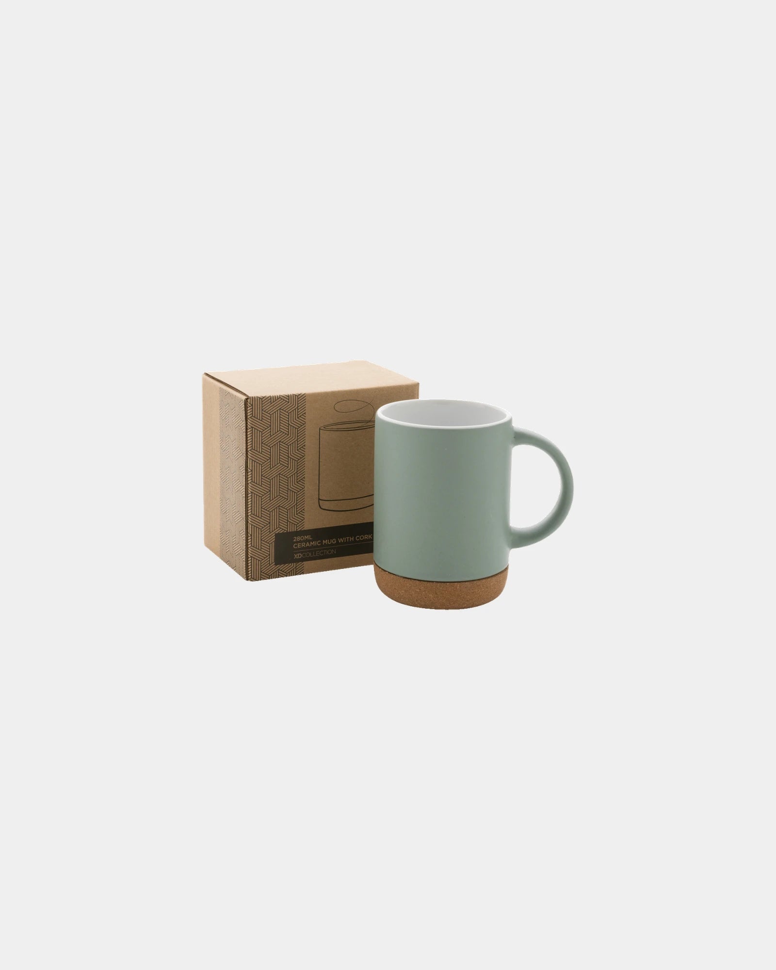 Mug céramique 280ml avec base en liège à personnaliser
