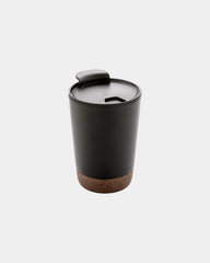 Tasse à café en liège et acier inoxydable à personnaliser - Noir