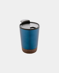 Tasse à café en liège et acier inoxydable à personnaliser - Bleu