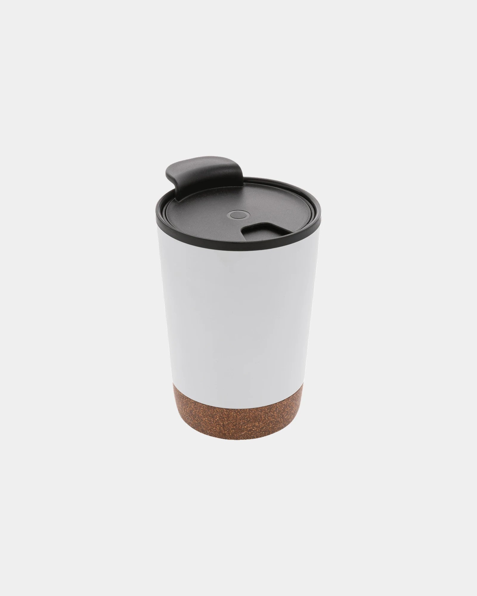Tasse à café en liège et acier inoxydable à personnaliser - Blanc