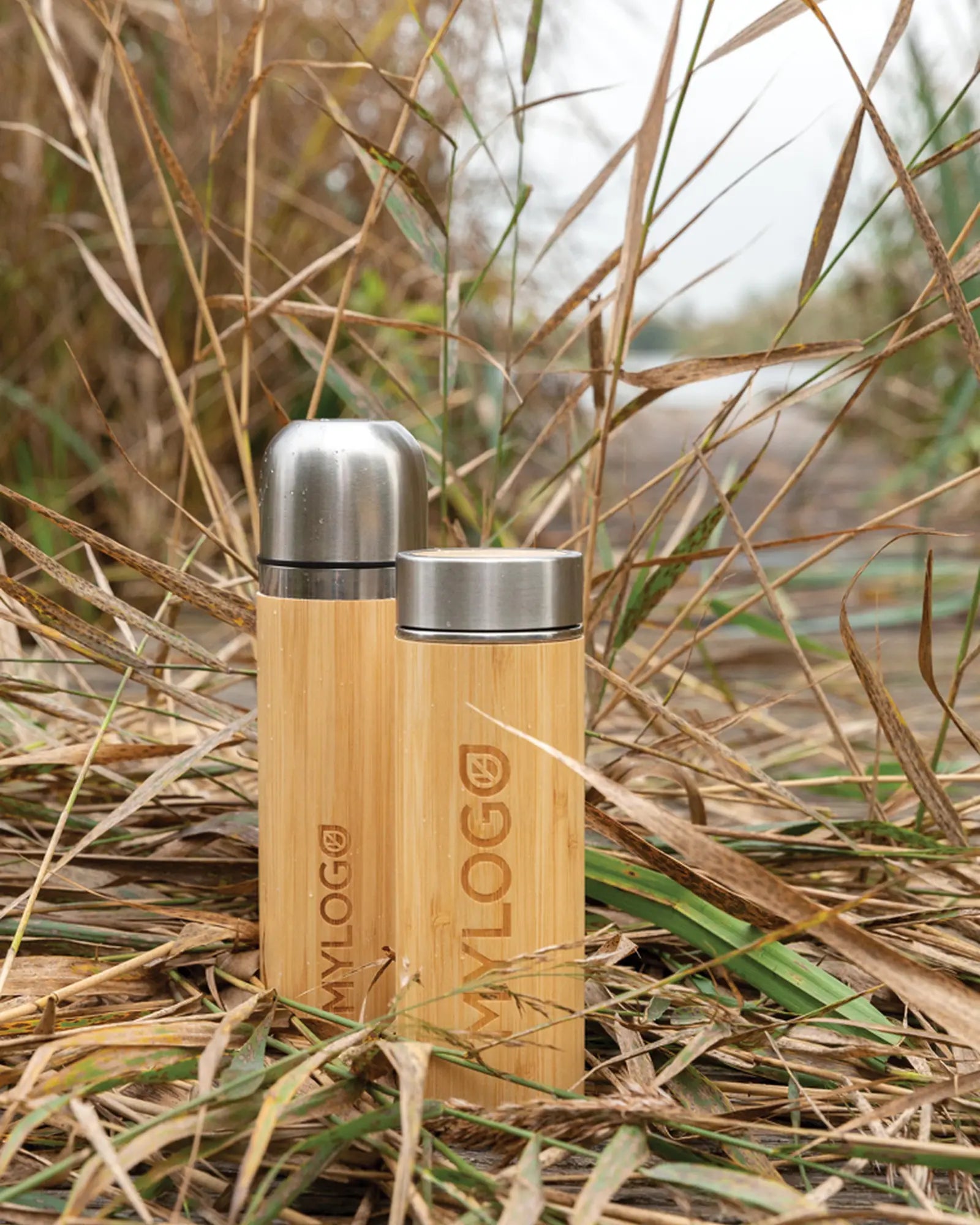 Bouteille isotherme bambou 300ml à personnaliser - 8