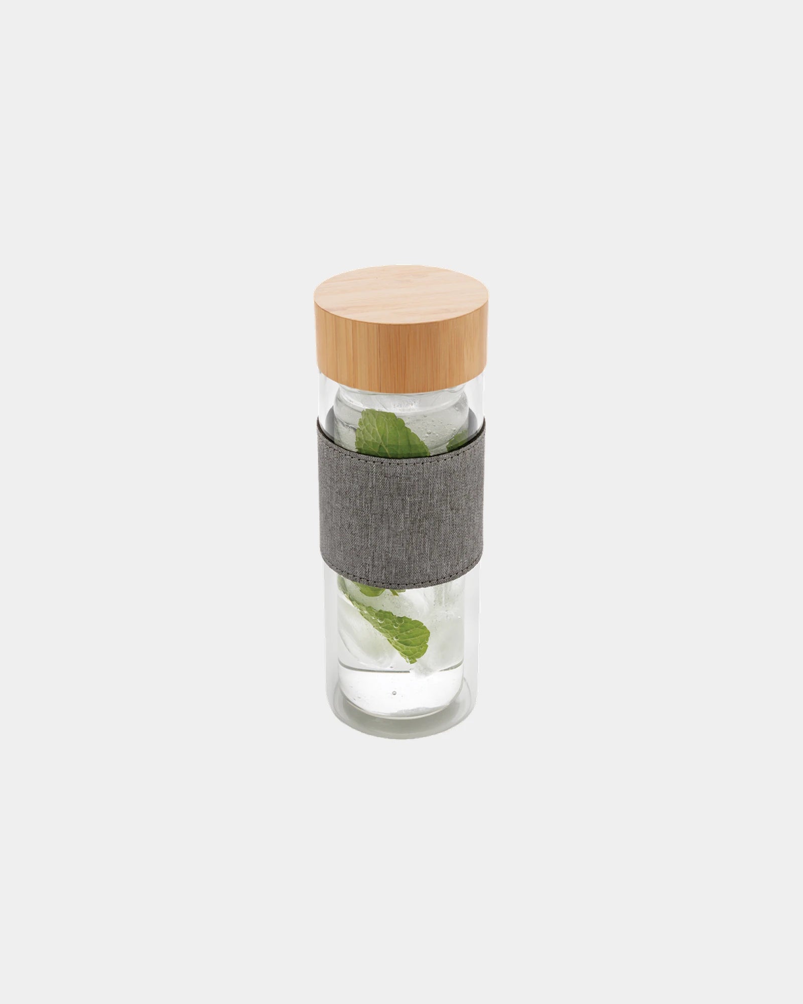 Bouteille en verre borosilicate 360ml à personnaliser - Transparent
