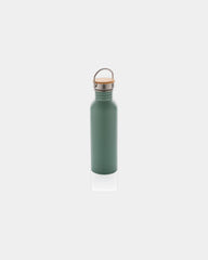 Bouteille inox 710ml avec couvercle en bambou à personnaliser - Vert