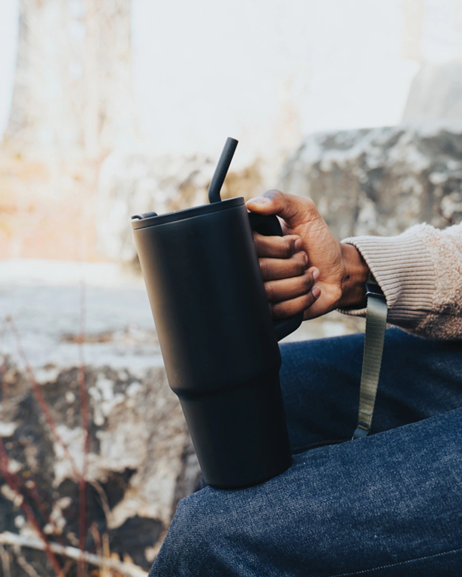 Mug isotherme acier inoxydable recyclé 900ml à personnaliser - 7