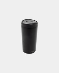 Mug acier recyclé 400ml Alix à personnaliser - Noir