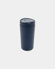 Mug acier recyclé 400ml Alix à personnaliser - Bleu Marine