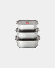 Set de boîtes repas acier inoxydable Black + Blum à personnaliser - 1
