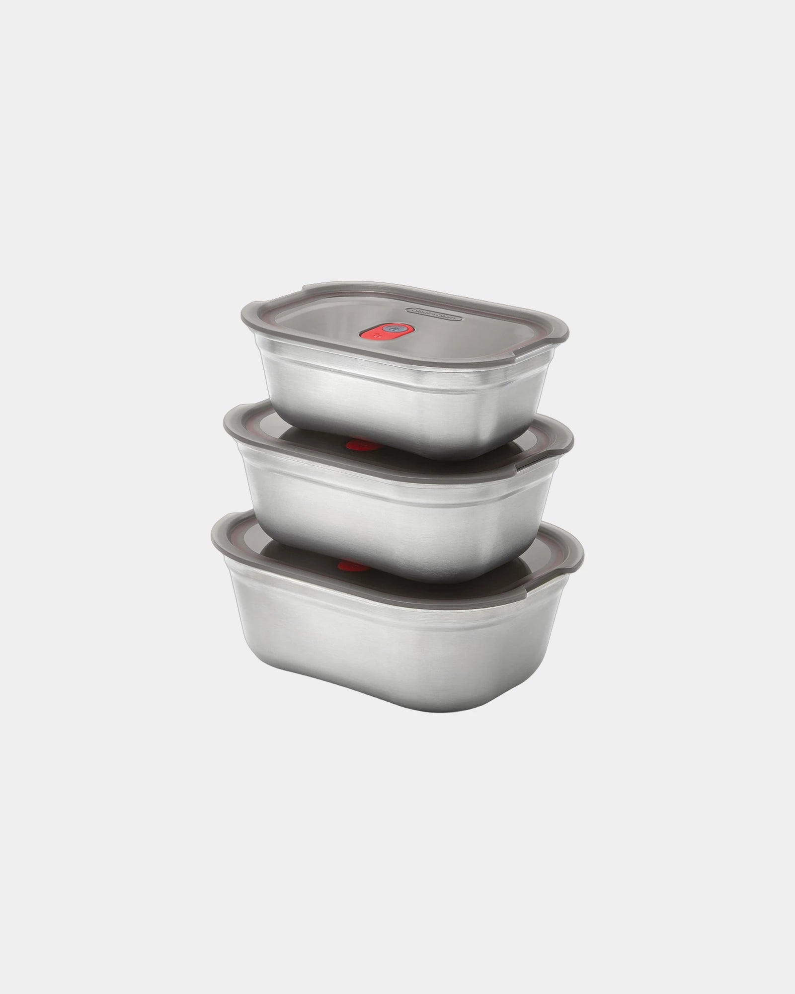 Set de boîtes repas acier inoxydable Black + Blum à personnaliser - Gris