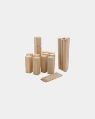 Jeu de Kubb en bois à personnaliser - Marron