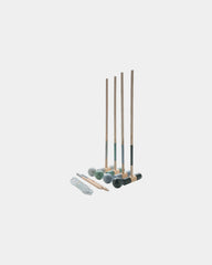 Jeu de croquet en bois pour 4 joueurs à personnaliser - Marron
