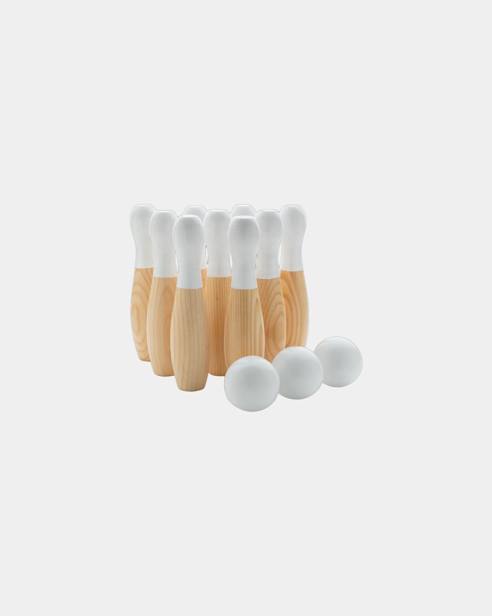 Jeu de quilles en bois à personnaliser - Marron