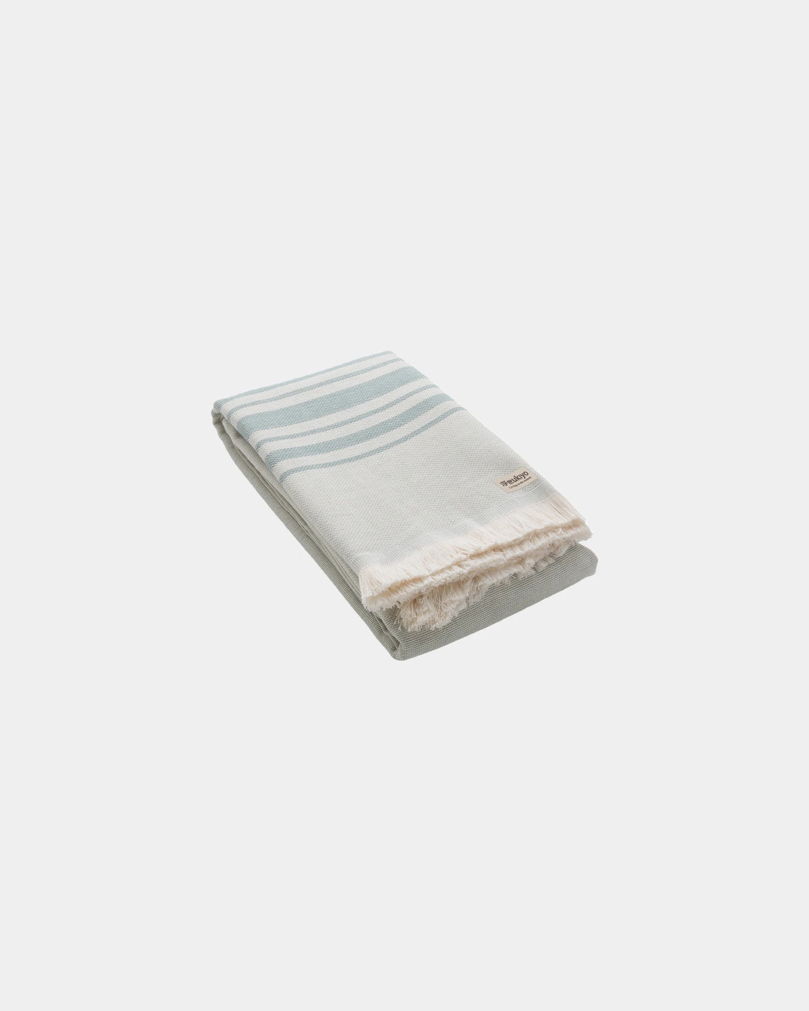 Serviette coton recyclé 100x180 cm à personnaliser - Vert
