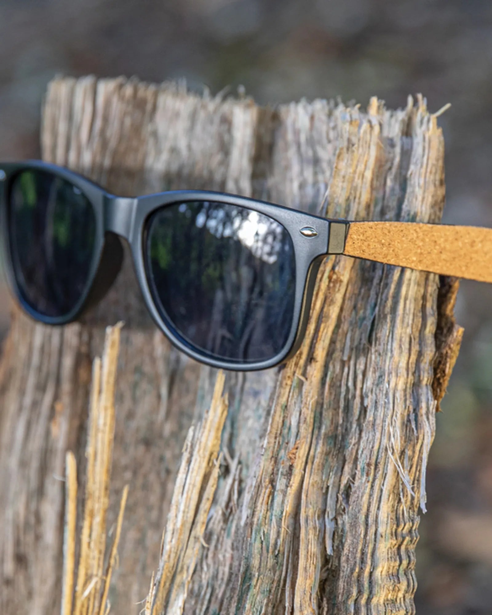 Lunettes de soleil PC recyclé GRS avec liège à personnaliser - 5