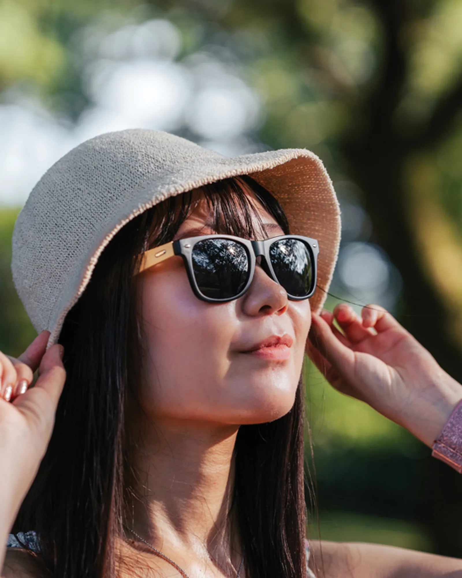 Lunettes de soleil en bambou et plastique recyclé à personnaliser - 5