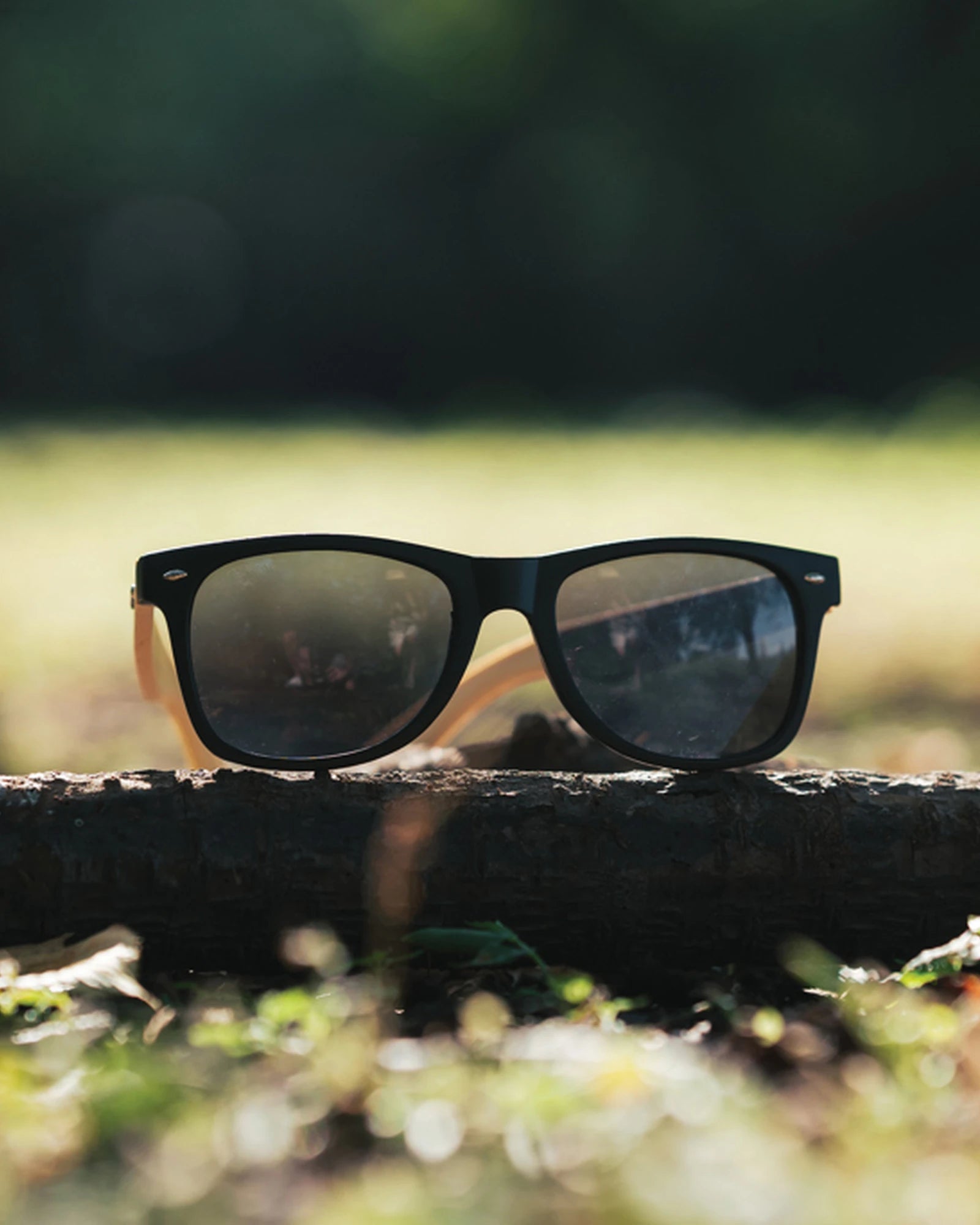 Lunettes de soleil en bambou et plastique recyclé à personnaliser - 4