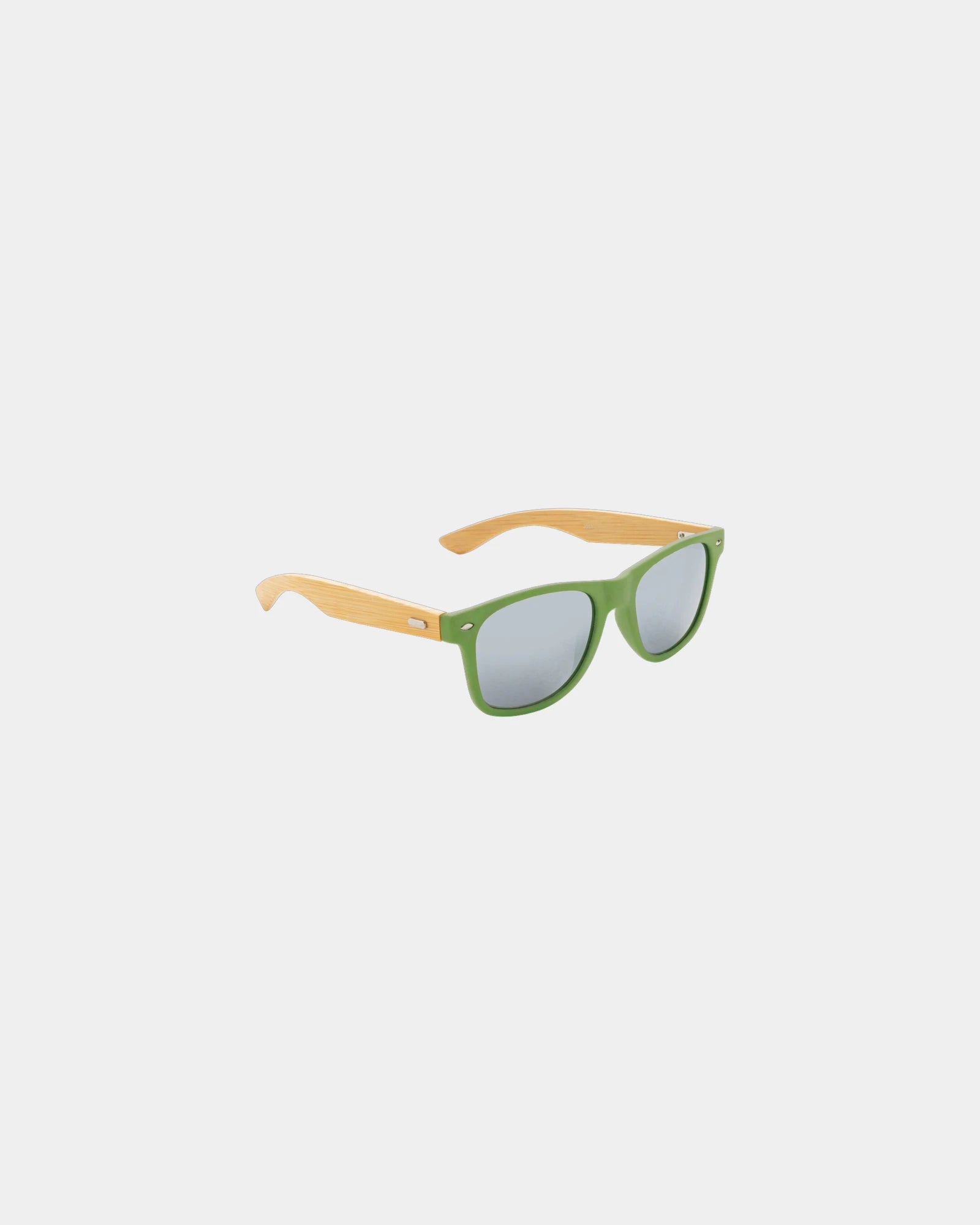 Lunettes de soleil en bambou et plastique recyclé à personnaliser - Vert