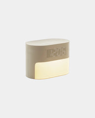 Réveil bruit blanc plastique recyclé LumaRise à personnaliser - Beige