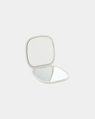 Miroir de poche plastique recyclé RCS à personnaliser - Blanc