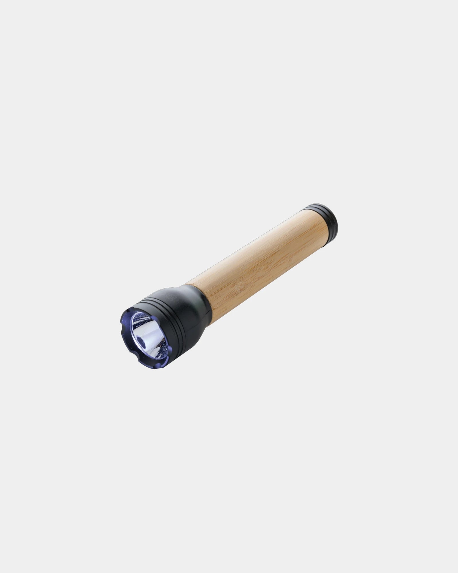 Lampe torche ABS recyclé et bambou 5W à personnaliser - Noir