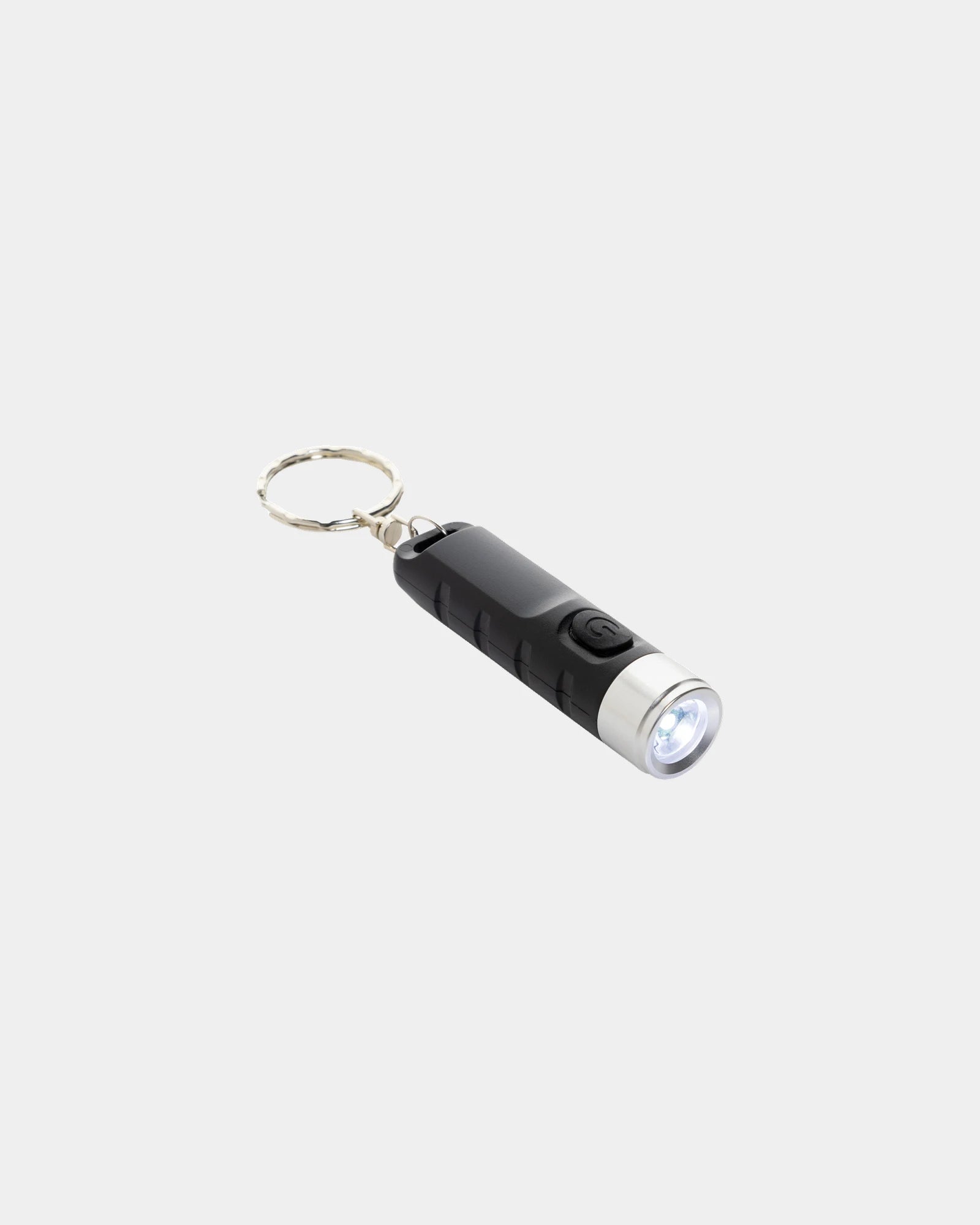 Porte-clés lampe torche ABS recyclé à personnaliser - Noir