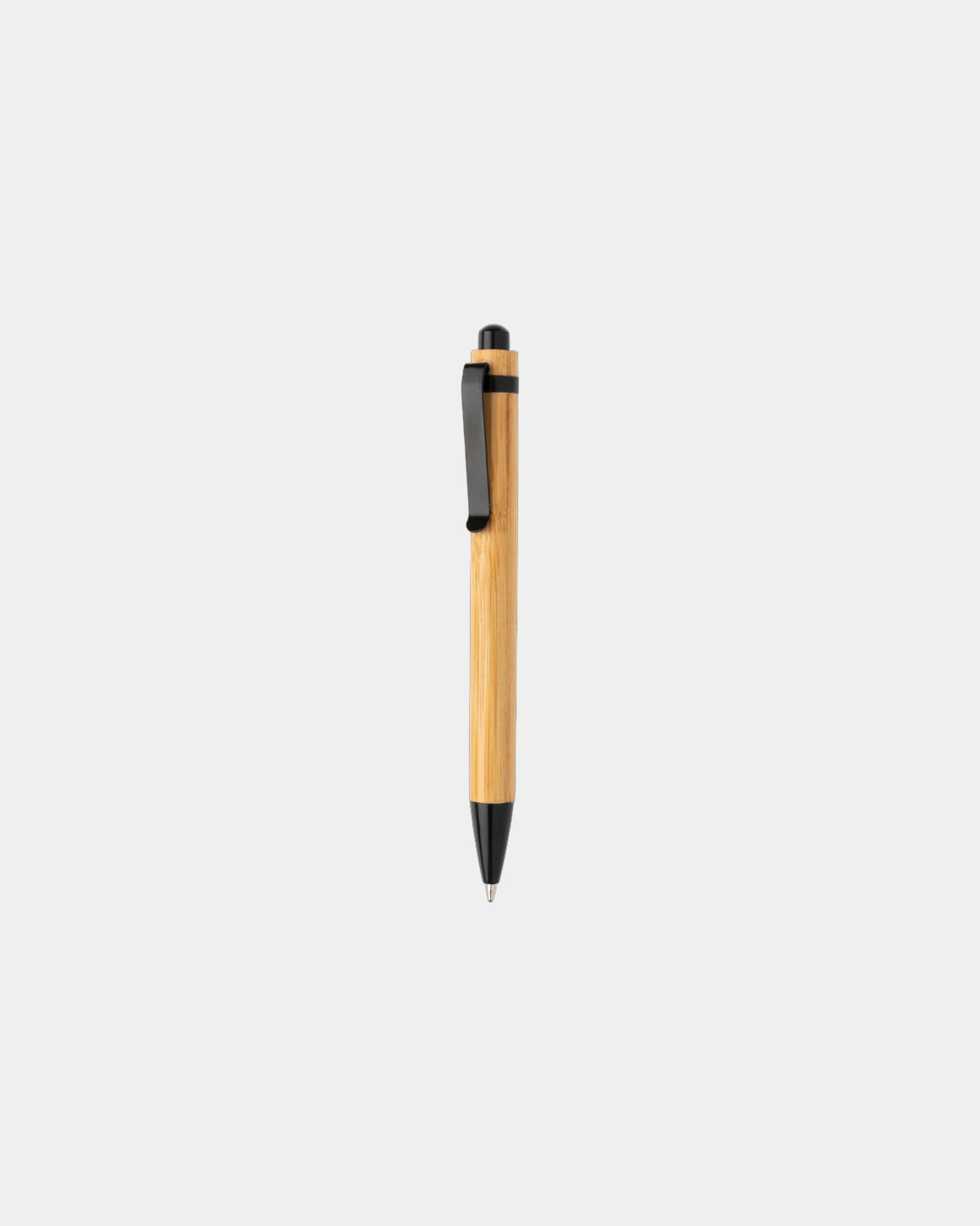 Stylo à bille en bambou à personnaliser - Noir