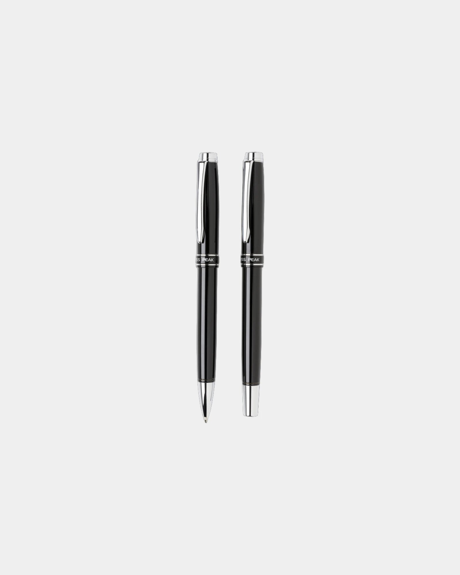 Set stylos laiton et acier à personnaliser - Noir