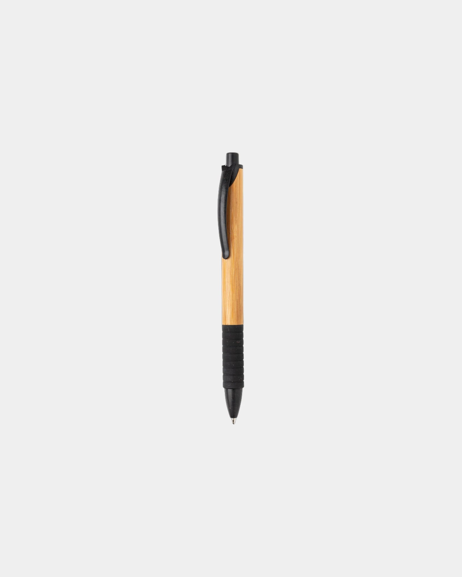 Stylo en bambou et paille de blé à personnaliser - Noir