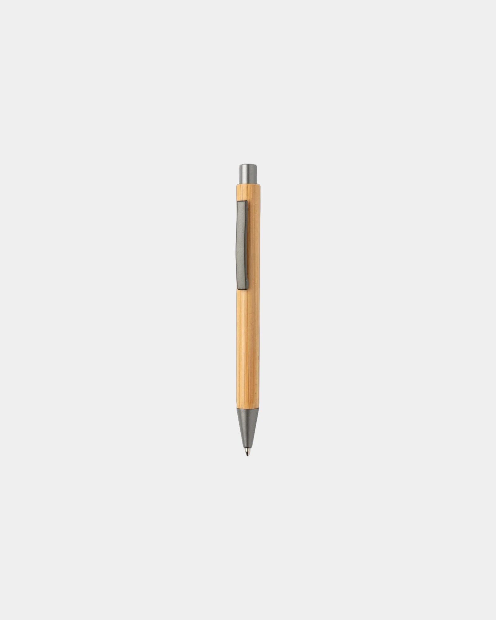 Stylo en bambou au design épuré à personnaliser - Marron