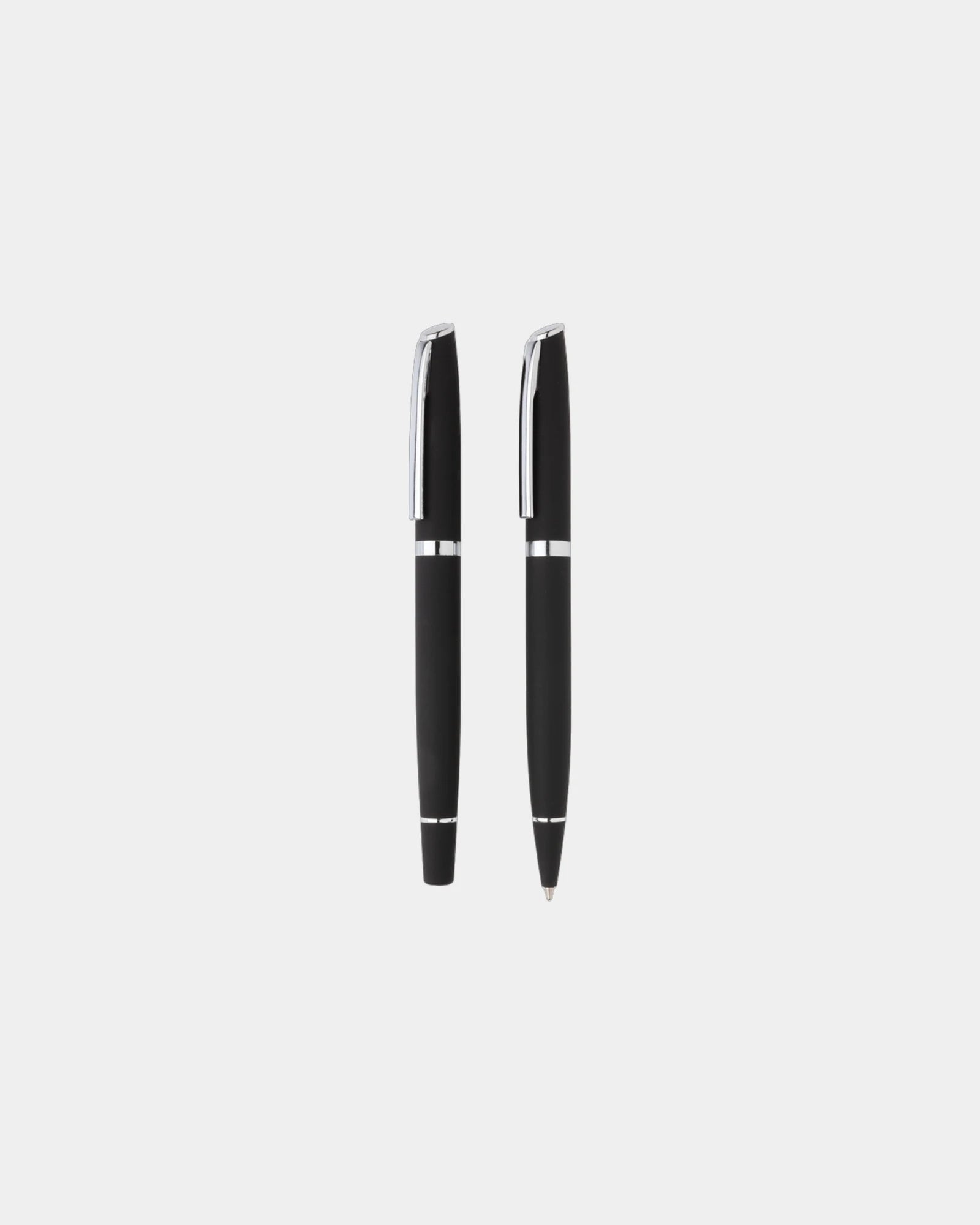 Set stylos aluminium noir à personnaliser - Noir