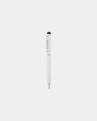 Stylo en aluminium avec embout stylet à personnaliser - Blanc