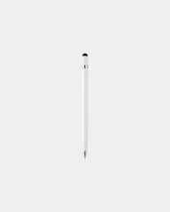 Stylo stylet en métal épuré à personnaliser - Blanc